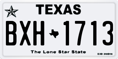 TX license plate BXH1713