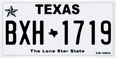 TX license plate BXH1719