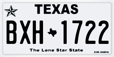TX license plate BXH1722