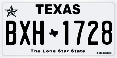 TX license plate BXH1728