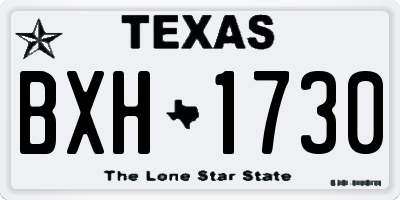 TX license plate BXH1730