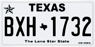 TX license plate BXH1732