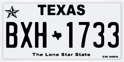 TX license plate BXH1733