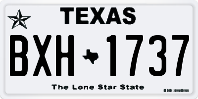 TX license plate BXH1737