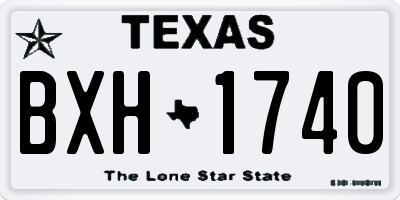 TX license plate BXH1740