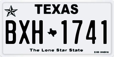 TX license plate BXH1741