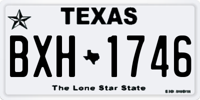 TX license plate BXH1746