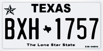 TX license plate BXH1757