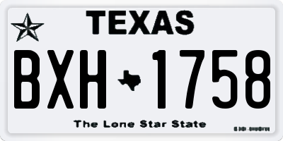 TX license plate BXH1758