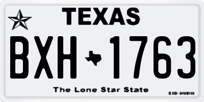 TX license plate BXH1763