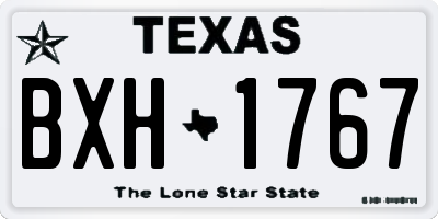 TX license plate BXH1767