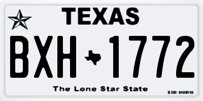 TX license plate BXH1772