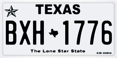 TX license plate BXH1776