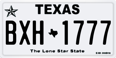 TX license plate BXH1777