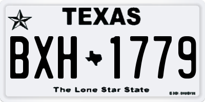 TX license plate BXH1779