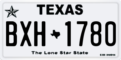 TX license plate BXH1780
