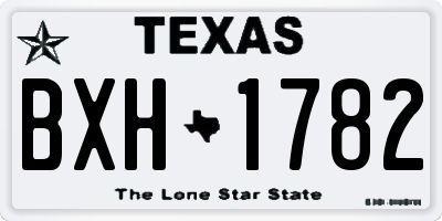 TX license plate BXH1782