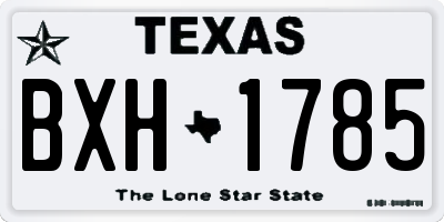 TX license plate BXH1785