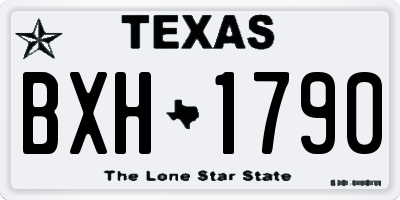 TX license plate BXH1790