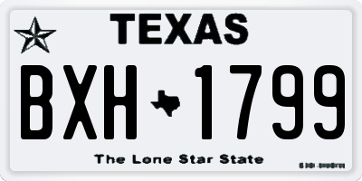 TX license plate BXH1799
