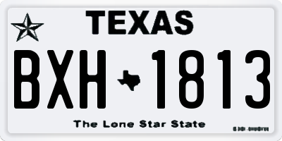 TX license plate BXH1813