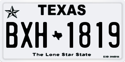 TX license plate BXH1819