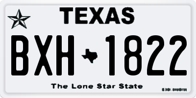 TX license plate BXH1822