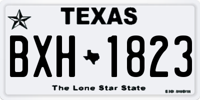 TX license plate BXH1823