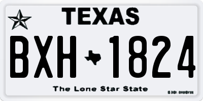 TX license plate BXH1824
