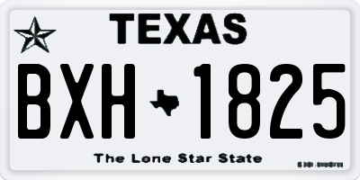 TX license plate BXH1825