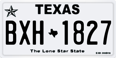 TX license plate BXH1827