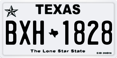 TX license plate BXH1828