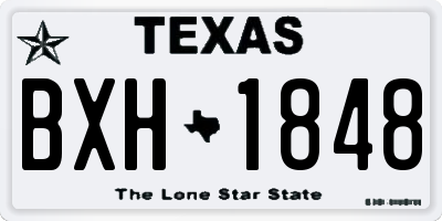 TX license plate BXH1848