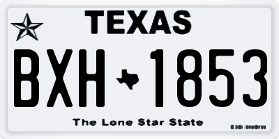 TX license plate BXH1853