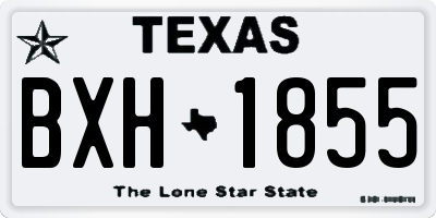 TX license plate BXH1855