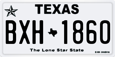 TX license plate BXH1860