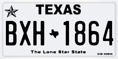 TX license plate BXH1864