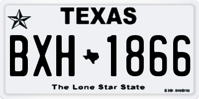 TX license plate BXH1866