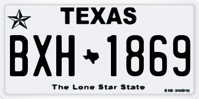 TX license plate BXH1869