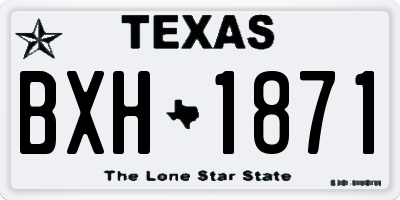 TX license plate BXH1871