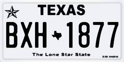 TX license plate BXH1877