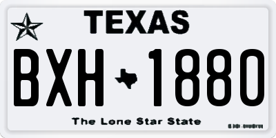 TX license plate BXH1880