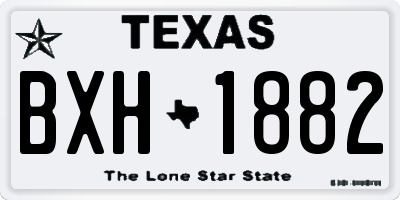 TX license plate BXH1882