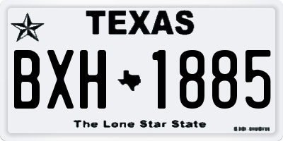 TX license plate BXH1885