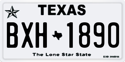 TX license plate BXH1890