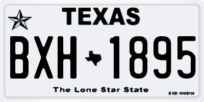TX license plate BXH1895