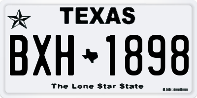 TX license plate BXH1898