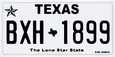 TX license plate BXH1899