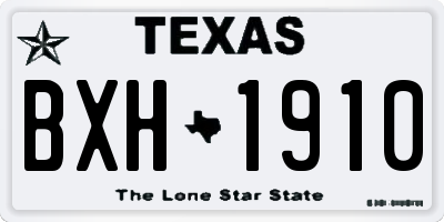 TX license plate BXH1910