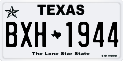TX license plate BXH1944
